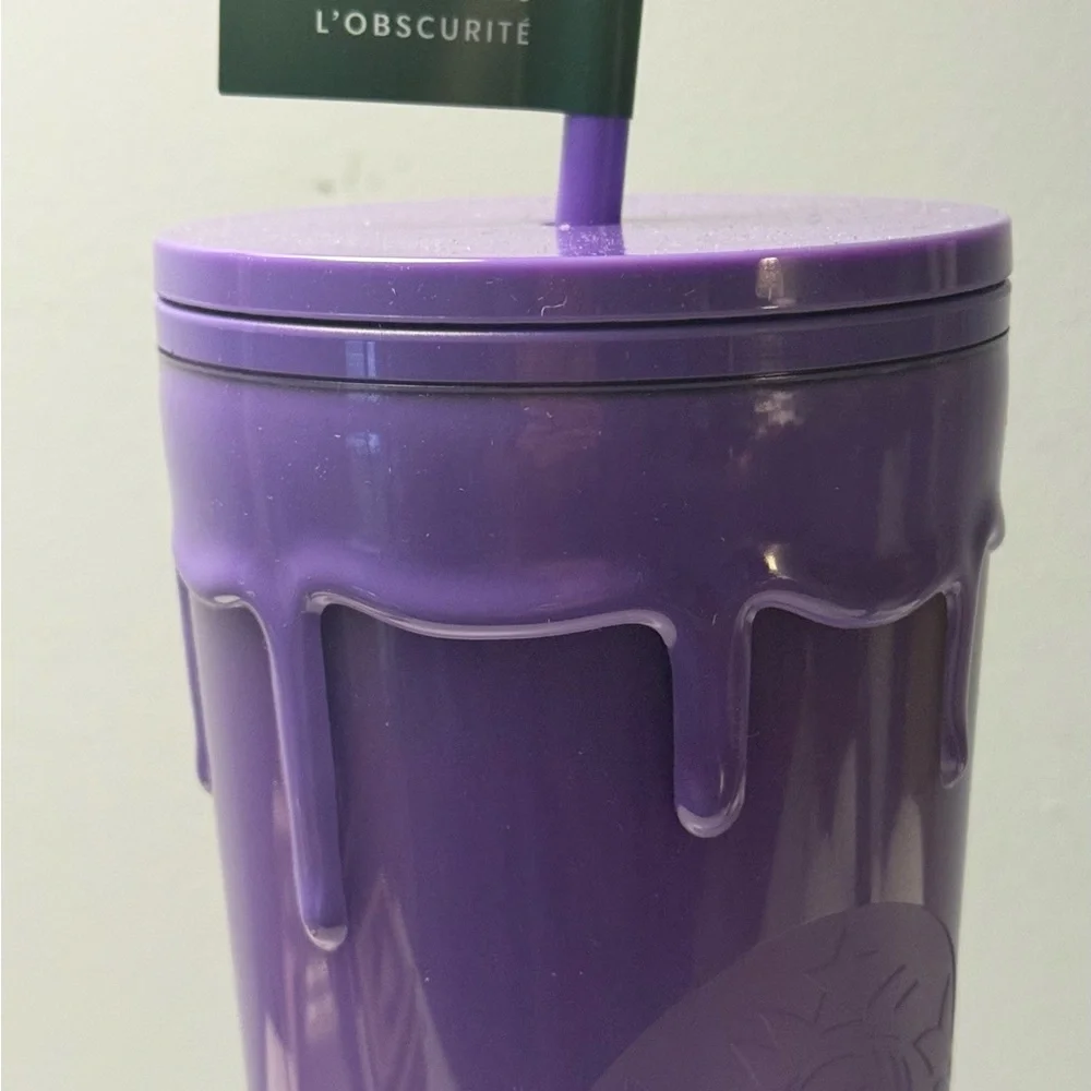 NWT, Starbucks 2025 Halloween Purple Slime, Glow in the Dark Tumbler - Picture 2 of 3
